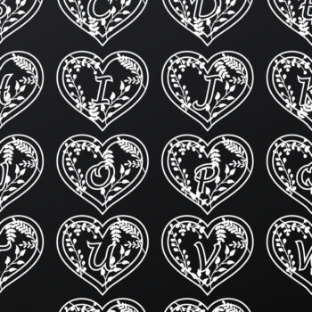 Intra απο ξύλο plywood 3mm-4mm πάχος - Πακέτο αλφαβήτου μονογράμματος λουλουδιών καρδιών Δίασταση 40x50 cm INTRAFABR-68577796 - Image 3