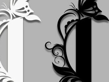 Intra απο ξύλο plywood 3mm-4mm πάχος - Floral I Letter Laser Cut  Δίασταση 30x20 cm INTRAFABR-35118121 - Image 1