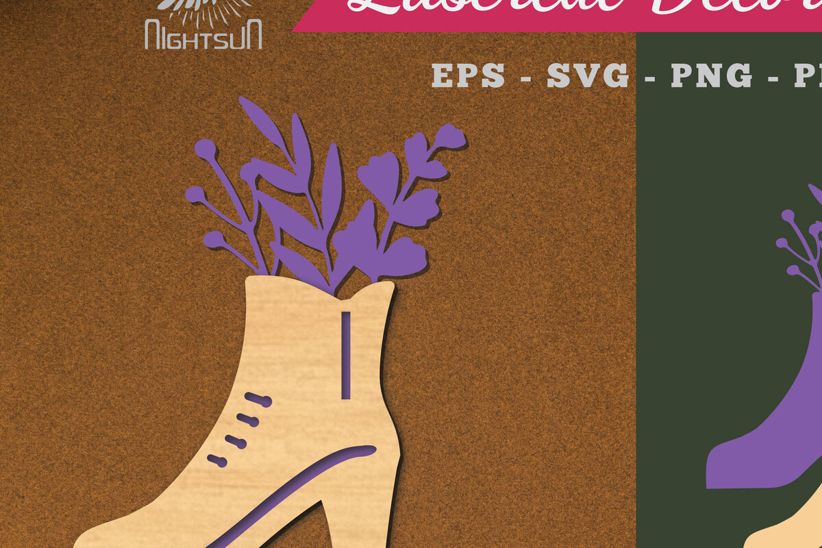 Intra απο ξύλο plywood 3mm-4mm πάχος - Floral σε Παπούτσια Διακόσμηση με  Δίασταση 20x20 cm INTRAFABR-115317636