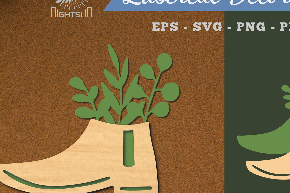 Intra απο ξύλο plywood 3mm-4mm πάχος - Floral σε Παπούτσια Διακόσμηση με  Δίασταση 20x20 cm INTRAFABR-115317325