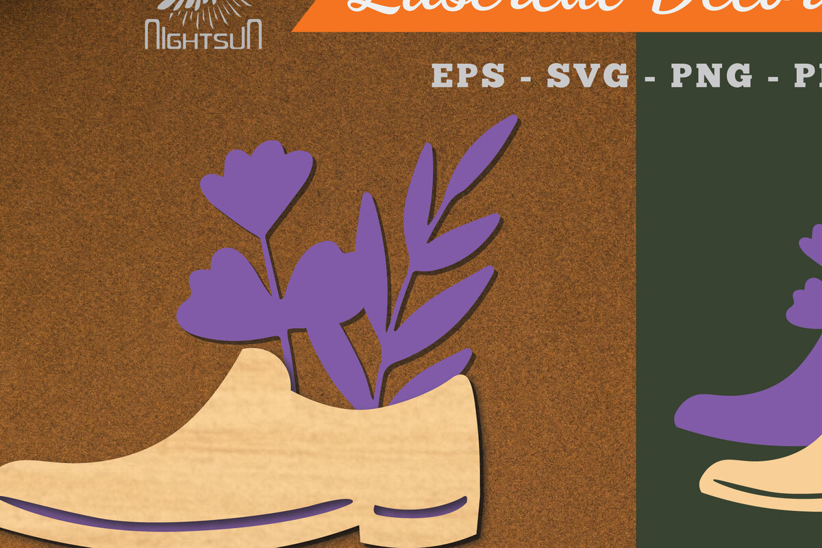 Intra απο ξύλο plywood 3mm-4mm πάχος - Floral σε Παπούτσια Διακόσμηση με  Δίασταση 20x20 cm INTRAFABR-115317358