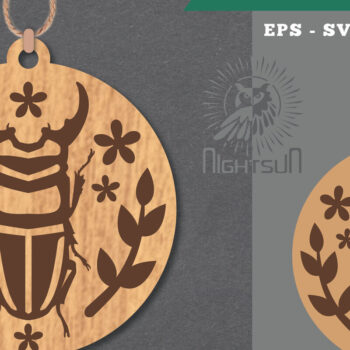 Intra απο ξύλο plywood 3mm-4mm πάχος - Στολίδι με λουλούδια με λέιζερ  5 Δίασταση 6x6 cm INTRAFABR-112341990 - Image 1