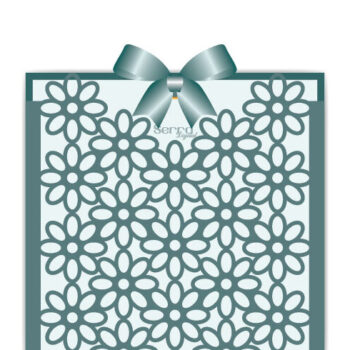 Intra απο ξύλο plywood 3mm-4mm πάχος - Floral προσκλητήριο Δίασταση 10x15 cm INTRAFABR-4043607 - Image 1