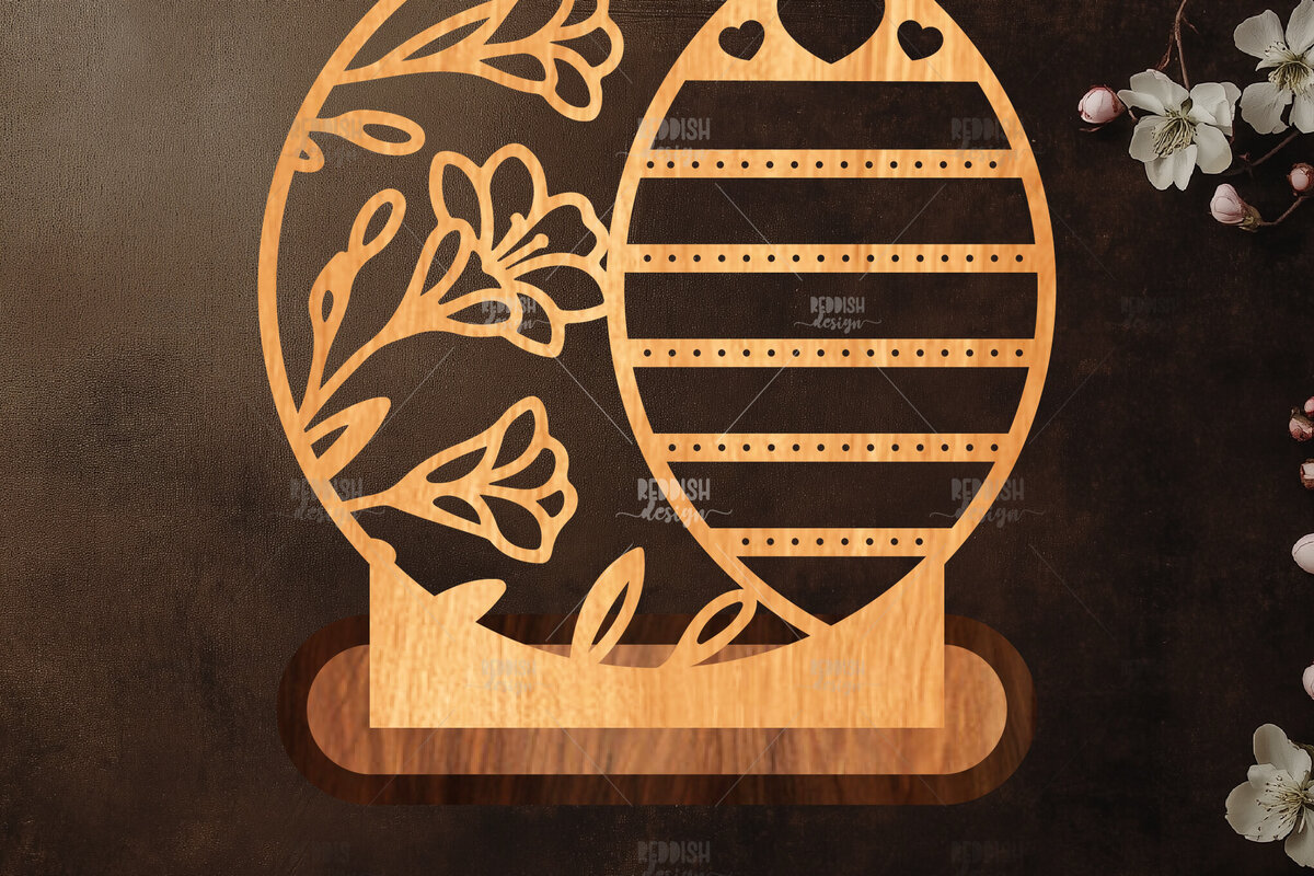 Intra απο ξύλο plywood 3mm-4mm πάχος - Στήριγμα κοσμημάτων Floral Cut Laser Δίασταση 20x20 cm INTRAFABR-119830518