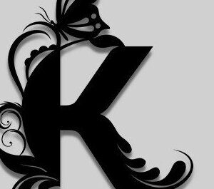 Intra απο ξύλο plywood 3mm-4mm πάχος - Floral K Letter Cut Laser  Δίασταση 30x20 cm INTRAFABR-35118132