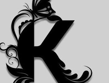 Intra απο ξύλο plywood 3mm-4mm πάχος - Floral K Letter Cut Laser  Δίασταση 30x20 cm INTRAFABR-35118132 - Image 1