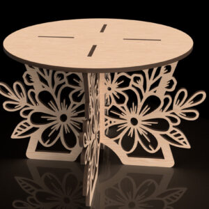Intra απο ξύλο plywood 3mm-4mm πάχος - Floral Lace Plant Pot Stand - Laser Cut Δίασταση 15x15 cm INTRAFABR-118292859