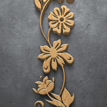 Intra απο ξύλο plywood 3mm-4mm πάχος - Πάνελ περιγράμματος με φλοράλ  Δίασταση 3200x7200 cm INTRAFABR-124637519 - Image 3