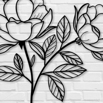 Intra απο ξύλο plywood 3mm-4mm πάχος - Floral Laser Cut Crafts Τέχνη διακόσμησης τοίχων Δίασταση 40x50 cm INTRAFABR-108760260 - Image 1