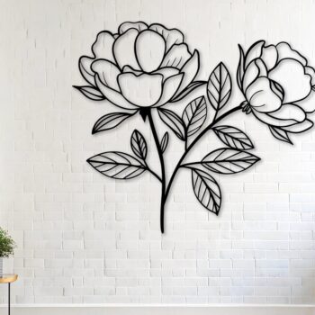 Intra απο ξύλο plywood 3mm-4mm πάχος - Floral Laser Cut Crafts Τέχνη διακόσμησης τοίχων Δίασταση 40x50 cm INTRAFABR-108760260 - Image 2