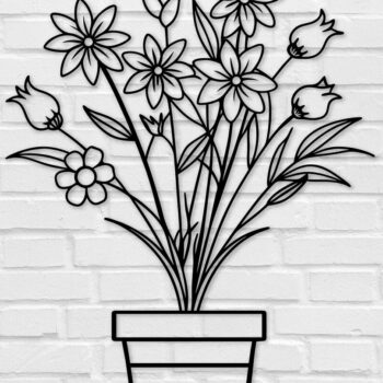 Intra απο ξύλο plywood 3mm-4mm πάχος - Floral Laser Cut Crafts Τέχνη διακόσμησης τοίχων Δίασταση 40x50 cm INTRAFABR-108758458 - Image 1