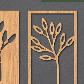 Intra απο ξύλο plywood 3mm-4mm πάχος - Floral διακόσμηση με λέιζερ 2 Δίασταση 20x20 cm INTRAFABR-112130049 - Image 1