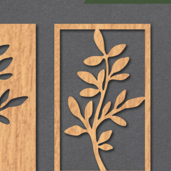 Intra απο ξύλο plywood 3mm-4mm πάχος - Floral Cut Laser Decoration  4 Δίασταση 20x20 cm INTRAFABR-112130078 - Image 1