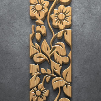 Intra απο ξύλο plywood 3mm-4mm πάχος - Πακέτο πάνελ κοπής με φλοράλ λέιζερ Δίασταση 3200x7200 cm INTRAFABR-125107759 - Image 4