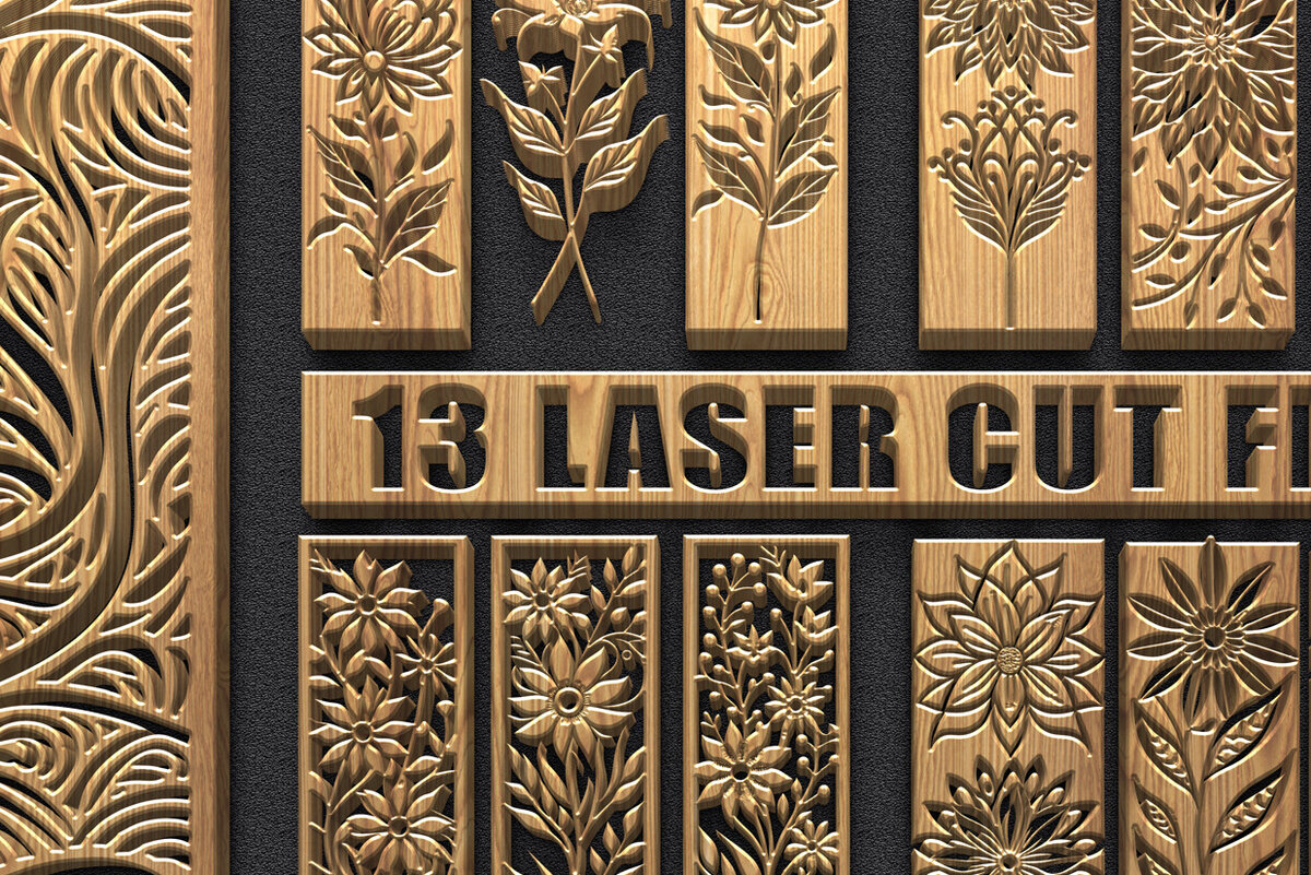 Intra απο ξύλο plywood 3mm-4mm πάχος - Πακέτο πάνελ κοπής με φλοράλ λέιζερ Δίασταση 3600x5400 cm INTRAFABR-122444361