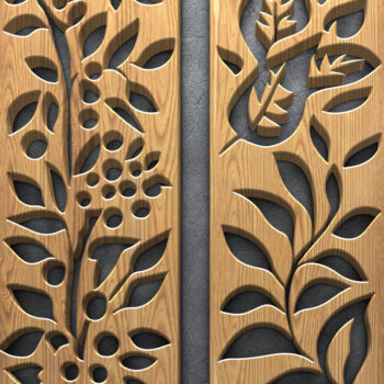 Intra απο ξύλο plywood 3mm-4mm πάχος - Floral Laser Cut Panel  Σετ Δίασταση 3200x7200 cm INTRAFABR-125338592 - Image 2