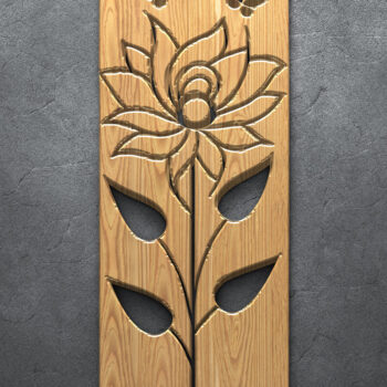 Intra απο ξύλο plywood 3mm-4mm πάχος - Πακέτα λουλουδιών κοπής με λέιζερ  Δίασταση 3600x5400 cm INTRAFABR-121025713 - Image 2