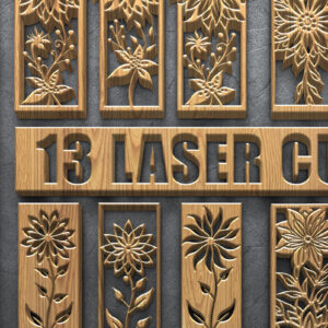 Intra απο ξύλο plywood 3mm-4mm πάχος - Πακέτο πάνελ  με φλοράλ λέιζερ Δίασταση 3600x5400 cm INTRAFABR-121983781