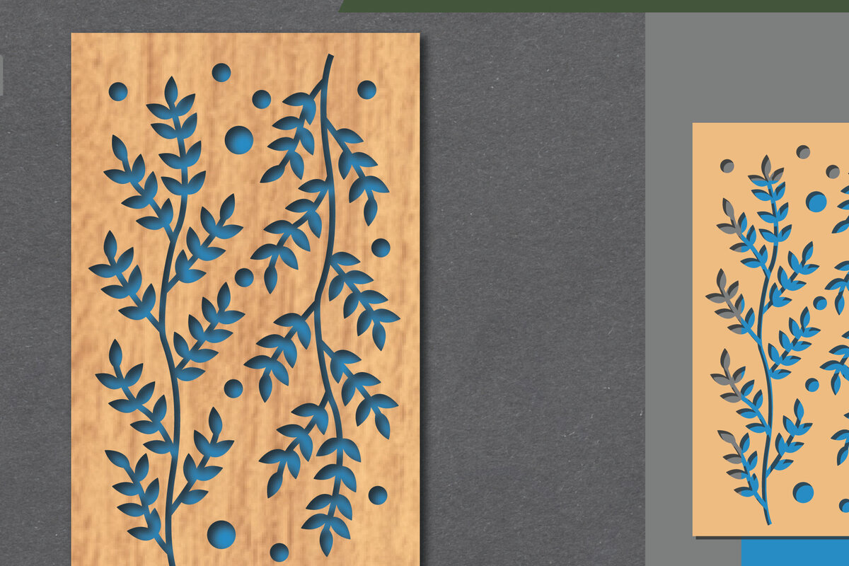 Intra απο ξύλο plywood 3mm-4mm πάχος - Διακόσμηση τοίχου με λουλούδια κοπής με λέιζερ 1 Δίασταση 20x20 cm INTRAFABR-113946407