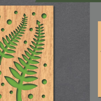 Intra απο ξύλο plywood 3mm-4mm πάχος - Floral Διακόσμηση τοίχου με 2 Δίασταση 20x20 cm INTRAFABR-113946429 - Image 1