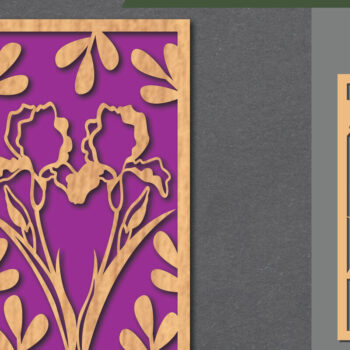 Intra απο ξύλο plywood 3mm-4mm πάχος - Floral Διακόσμηση τοίχου με 4 Δίασταση 20x20 cm INTRAFABR-113946579 - Image 1