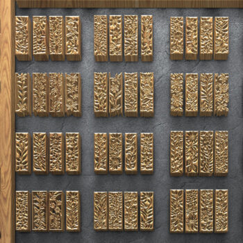 Intra απο ξύλο plywood 3mm-4mm πάχος - Δέσμη πάνελ λουλουδιών με λέιζερ Δίασταση 3200x7200 cm INTRAFABR-125335035 - Image 1