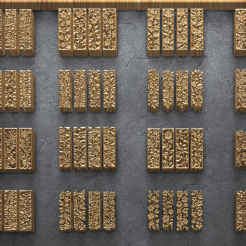 Intra απο ξύλο plywood 3mm-4mm πάχος - Πακέτο πάνελ λέιζερ Floral Δίασταση 3200x7200 cm INTRAFABR-125108414 - Image 1