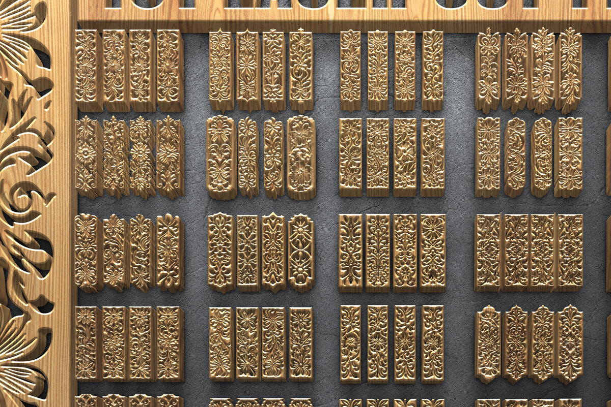 Intra απο ξύλο plywood 3mm-4mm πάχος - Πακέτο  Panel Laser Floral Δίασταση 3200x7200 cm INTRAFABR-124983477