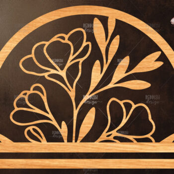 Intra απο ξύλο plywood 3mm-4mm πάχος - Φλοράλ Μακραμέ θήκη κοπής με λέιζερ Δίασταση 20x20 cm INTRAFABR-120824393 - Image 1