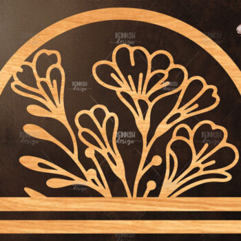 Intra απο ξύλο plywood 3mm-4mm πάχος - Φλοράλ Μακραμέ θήκη κοπής με λέιζερ Δίασταση 20x20 cm INTRAFABR-120824405 - Image 1