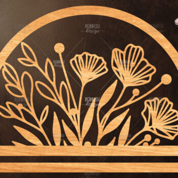 Intra απο ξύλο plywood 3mm-4mm πάχος - Φλοράλ Μακραμέ θήκη κοπής με λέιζερ Δίασταση 20x20 cm INTRAFABR-120824448 - Image 1