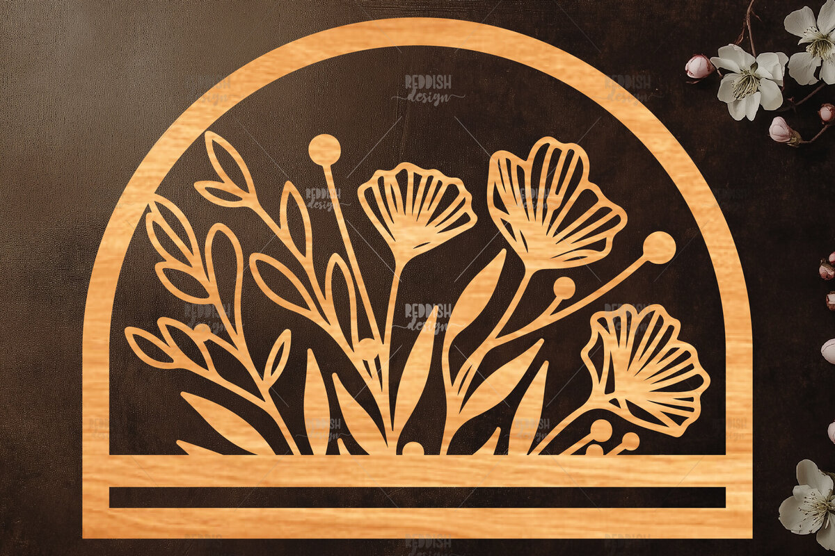 Intra απο ξύλο plywood 3mm-4mm πάχος - Φλοράλ Μακραμέ θήκη κοπής με λέιζερ Δίασταση 20x20 cm INTRAFABR-120824448