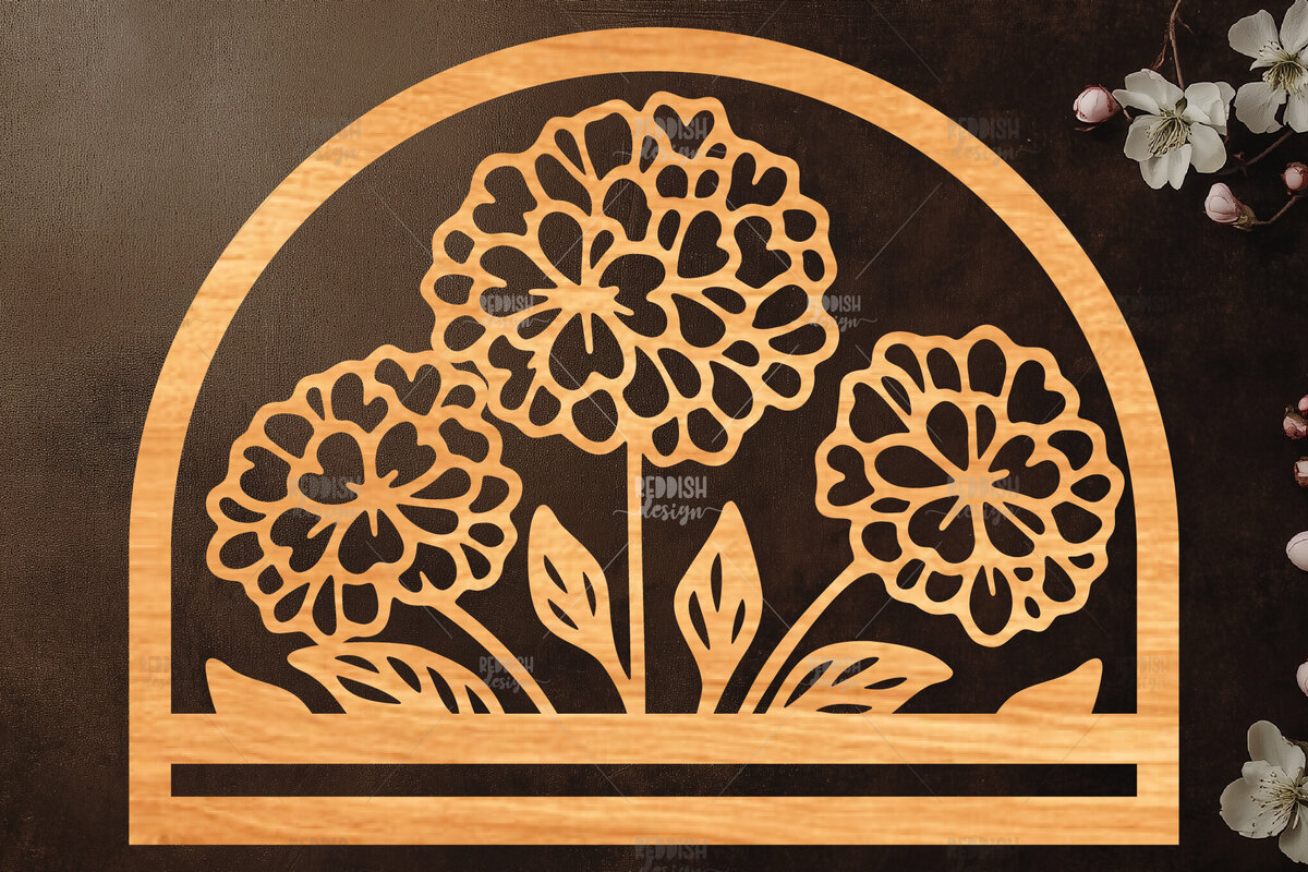 Intra απο ξύλο plywood 3mm-4mm πάχος - Φλοράλ Μακραμέ θήκη κοπής με λέιζερ Δίασταση 20x20 cm INTRAFABR-120824454