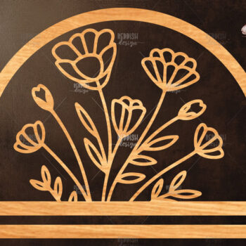 Intra απο ξύλο plywood 3mm-4mm πάχος - Φλοράλ Μακραμέ θήκη κοπής με λέιζερ Δίασταση 20x20 cm INTRAFABR-120824474 - Image 1