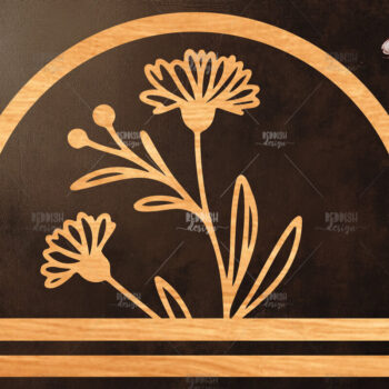 Intra απο ξύλο plywood 3mm-4mm πάχος - Φλοράλ Μακραμέ θήκη κοπής με λέιζερ Δίασταση 20x20 cm INTRAFABR-120824495 - Image 1