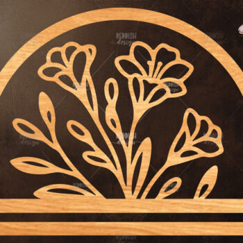 Intra απο ξύλο plywood 3mm-4mm πάχος - Φλοράλ Μακραμέ θήκη κοπής με λέιζερ Δίασταση 20x20 cm INTRAFABR-120411348 - Image 1