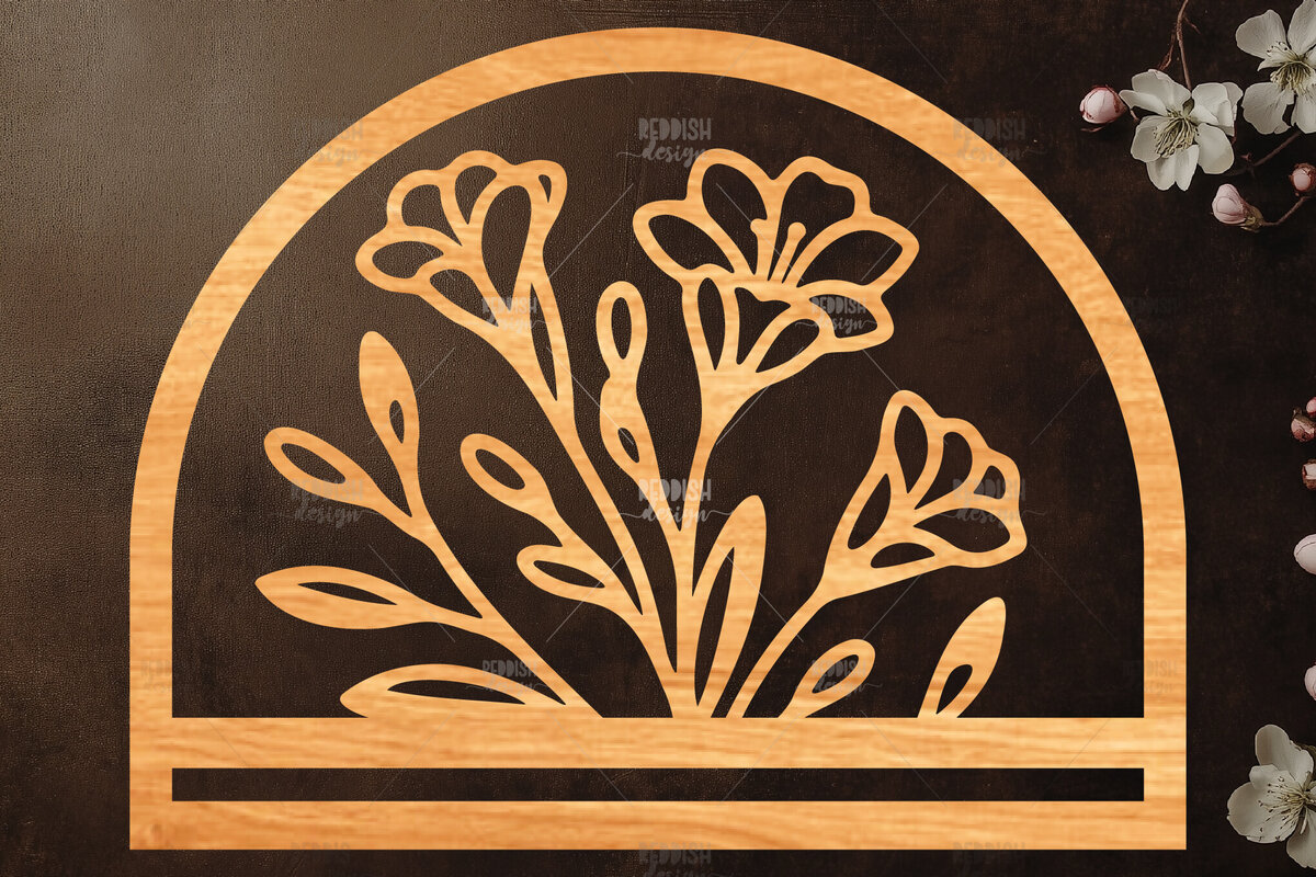 Intra απο ξύλο plywood 3mm-4mm πάχος - Φλοράλ Μακραμέ θήκη κοπής με λέιζερ Δίασταση 20x20 cm INTRAFABR-120411348