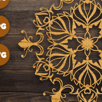 Intra απο ξύλο plywood 3mm-4mm πάχος - Floral Mandala Αρχεία για Cricut Δίασταση 30x30 cm INTRAFABR-82626903 - Image 1