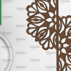 Intra απο ξύλο plywood 3mm-4mm πάχος - Floral σχέδιο τοίχου Mandala με  Δίασταση 30x30 cm INTRAFABR-103247255