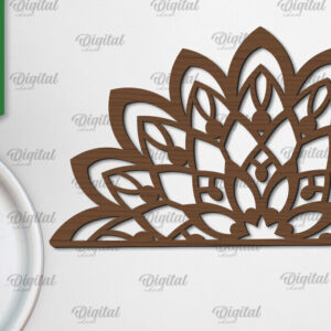 Intra απο ξύλο plywood 3mm-4mm πάχος - Floral σχέδιο τοίχου Mandala με  Δίασταση 30x30 cm INTRAFABR-103246988
