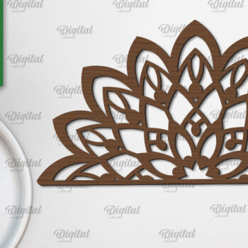 Intra απο ξύλο plywood 3mm-4mm πάχος - Floral σχέδιο τοίχου Mandala με  Δίασταση 30x30 cm INTRAFABR-103246988 - Image 1