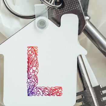 Intra απο ξύλο plywood 3mm-4mm πάχος - Μονόγραμμα λουλουδιών L Δίασταση 20x20 cm INTRAFABR-77397997 - Image 2