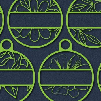 Intra απο ξύλο plywood 3mm-4mm πάχος - Φλοράλ Όνομα Στολίδι Laser Cut Bundle Δίασταση 25x25 cm INTRAFABR-44201773 - Image 1