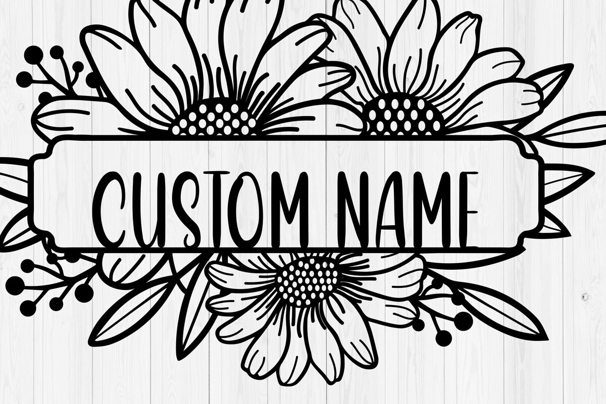 Intra απο ξύλο plywood 3mm-4mm πάχος - Πινακίδα ονόματος Floral - Προσαρμοσμένη  Δίασταση 30x20 cm INTRAFABR-117890097