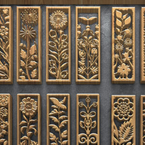 Intra απο ξύλο plywood 3mm-4mm πάχος - Πάνελ κοπής με λέιζερ Floral Nature Δίασταση 3200x7200 cm INTRAFABR-124639929