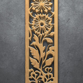 Intra απο ξύλο plywood 3mm-4mm πάχος - Πάνελ κοπής με λέιζερ Floral Nature Δίασταση 3200x7200 cm INTRAFABR-124639929 - Image 4