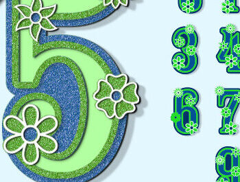 Intra απο ξύλο plywood 3mm-4mm πάχος - Floral Number 3D  Laser Cut Design Δίασταση 30x20 cm INTRAFABR-73847407 - Image 1