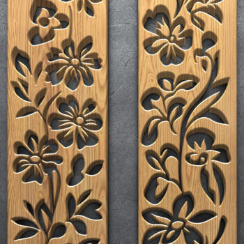 Intra απο ξύλο plywood 3mm-4mm πάχος - Πακέτο κοπής με λέιζερ Floral Panel Δίασταση 3200x7200 cm INTRAFABR-125333756 - Image 2