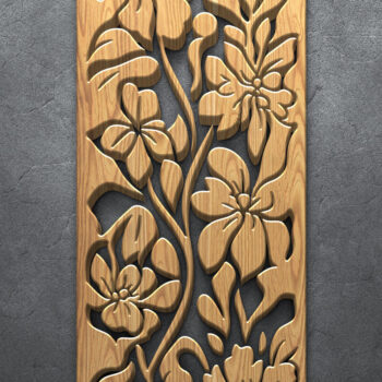 Intra απο ξύλο plywood 3mm-4mm πάχος - Πακέτο κοπής με λέιζερ Floral Panel Δίασταση 3200x7200 cm INTRAFABR-125333756 - Image 4