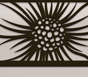 Intra απο ξύλο plywood 3mm-4mm πάχος - Floral Panel Laser Cut  Δίασταση 30x20 cm INTRAFABR-99399181